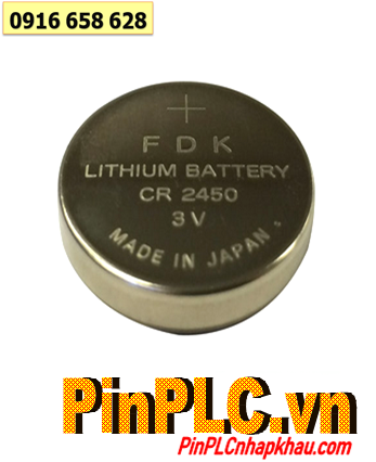 FDK CR2450, Pin nuôi nguồn PLC FDK CR2450 lithium 3v chính hãng _Made in Indonesia  |HẾT HÀNG